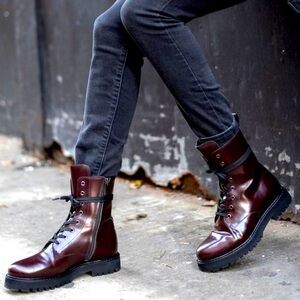 Thursday Boot Company Women's Lace Up Boots - Burgundy